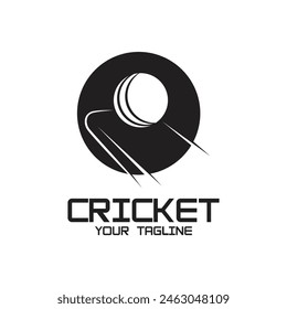 Diseño de ilustración de ícono de Vector de logotipo de cricket