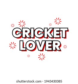 Vector de diseño de icono de texto para el jugador de cricket