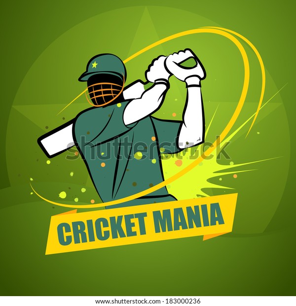 Cricket Mania Stock Vector (Royalty Free) 183000236