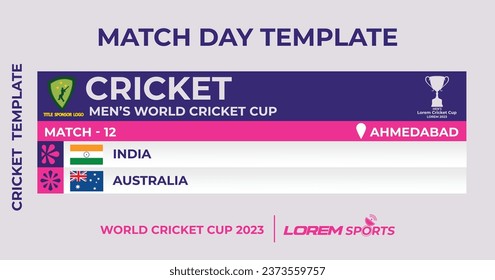 Cricket Match Day Flyer on Head to Head Statistics