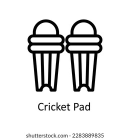 Cricket Pad Vector   outline Icons. Simple stock illustration stock