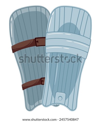 cricket pads uniform isolated design