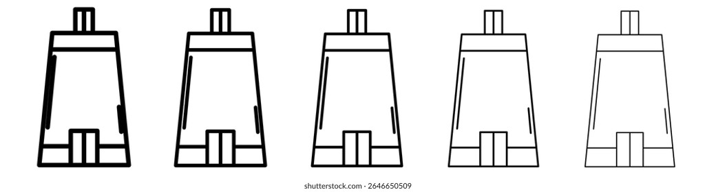 ícone de arremesso de críquete simples logotipo de contorno
