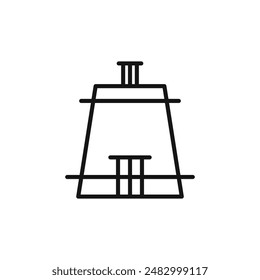 cricket pitch icon logo sign vector outline