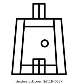 cricket pitch icon Simple outline vector logo