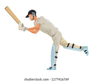 Cricket player with bat