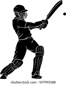 Cricket Player Bat Swing