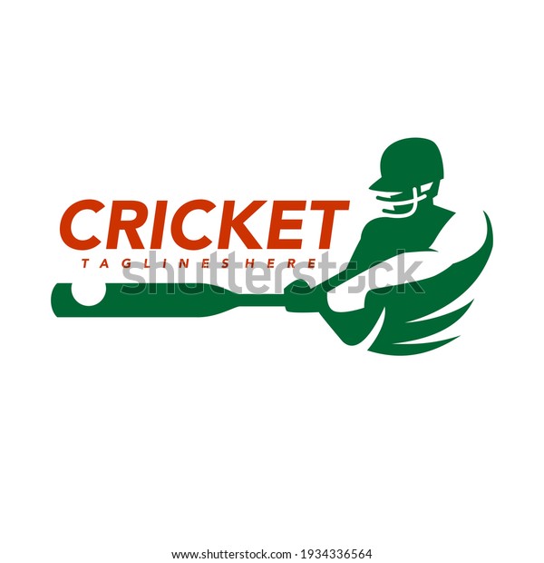 Cricket Player Hitting Ball Logo Symbol Stock Vector (Royalty Free ...