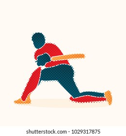 cricket player hitting big cover drive shoot  concept design
