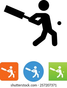 Cricket player icon