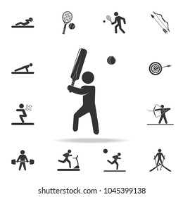 Cricket player icon. Detailed set of athletes and accessories icons. Premium quality graphic design. One of the collection icons for websites, web design, mobile app on white background