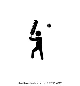 Cricket player icon. Silhouette of an athlete icon. Sportsman element icon. Premium quality graphic design. Signs, outline symbols collection icon for websites, web design on white background