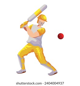 ilustración de jugador de cricket