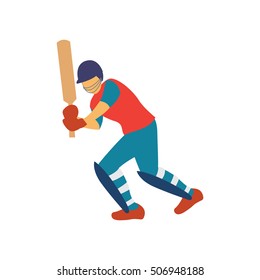 Cricket player india sport mascot
