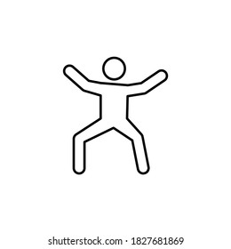 cricket, player line icon. Signs and symbols can be used for web, logo, mobile app, UI, UX