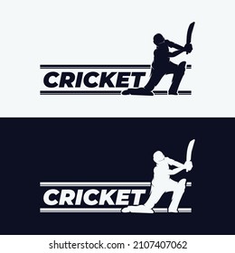 Cricket player logo design inspiration