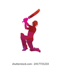 Cricket Player Logo Simple Playing Cricket Short