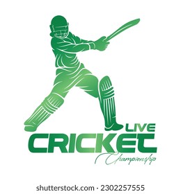Cricket player, Playing cricket logo design vector. Icon Symbol. Template Illustration