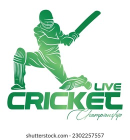 Cricket player, Playing cricket logo design vector. Icon Symbol. Template Illustration