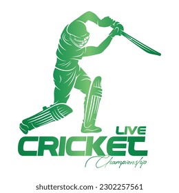 Cricket player, Playing cricket logo design vector. Icon Symbol. Template Illustration