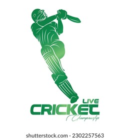 Jugador de cricket, vector de diseño del logo del cricket. Símbolo de icono. Ilustración de plantilla