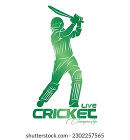 Cricket player, Playing cricket logo design vector. Icon Symbol. Template Illustration