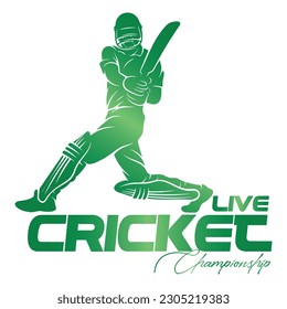 Cricket player, Playing cricket logo design vector. Icon Symbol. Template Illustration
