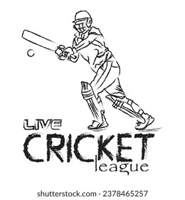 Jugador de cricket, vector de diseño del logo del cricket. Símbolo de icono. Ilustración de cricket de plantilla