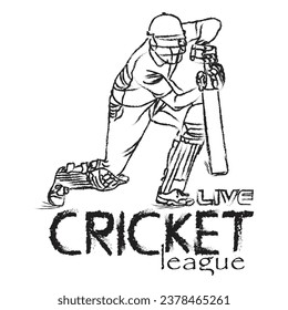 Cricket player, Playing cricket logo design vector. Icon Symbol. Template cricket Illustration