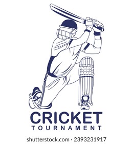 Cricket player, Playing cricket logo, sketch design vector. Icon Symbol. Template Illustration