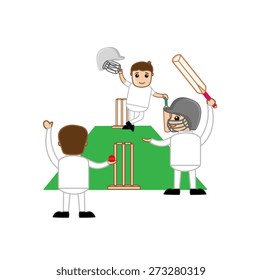 Cricket Players in Ground