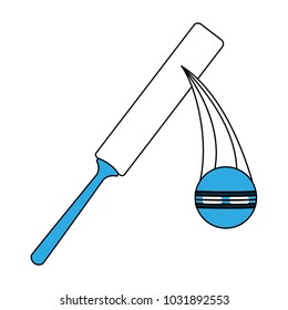 Cricket racket and ball equipment