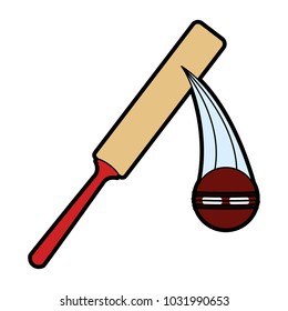 Cricket racket and ball equipment