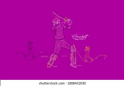 Cricket Regenbogen Flachband Banner Banner Meisterschaft Hintergrund. Verwenden Sie für Cover, Poster, Vorlage, Broschüre, dekoriert, Flyer, Banner.