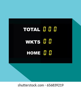 cricket scoreboard vector illustration
