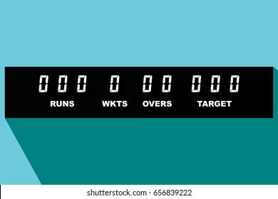 cricket scoreboard vector illustration