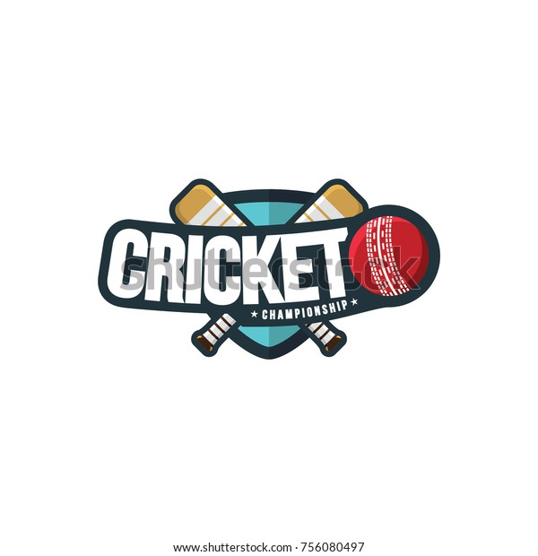 Cricket Sport Emblem Logo Vector Stock Vector (Royalty Free) 756080497