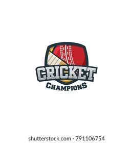 Cricket sport game logo team vector