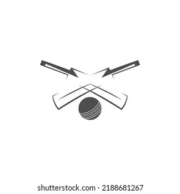 Cricket Sport icon logo design illustration