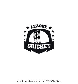 Cricket sport logo black vector