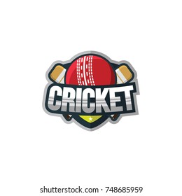 Cricket sport logo element vector