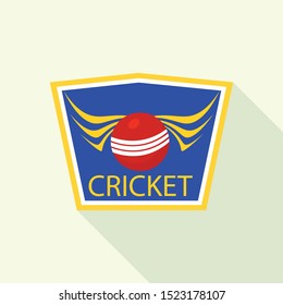 Cricket sport logo. Flat illustration of cricket sport vector logo for web design