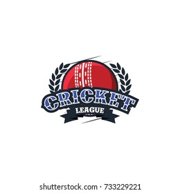 Cricket sport logo & ornament vector