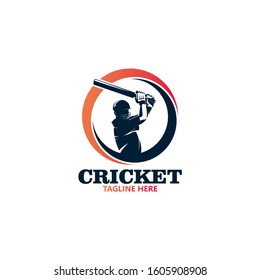 Cricket Sport Logo Template Design