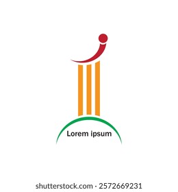 Cricket sport logo vector template.