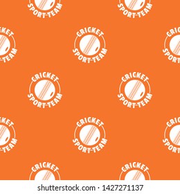 Cricket sport pattern vector orange for any web design best