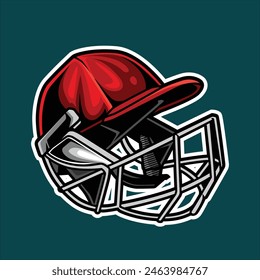 Cricket sport team logo vector illustration