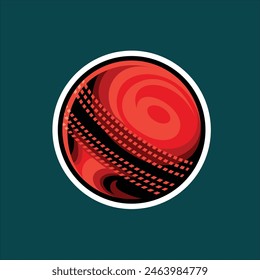 Cricket sport team logo vector illustration