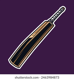 Ilustración vectorial del logo del equipo deportivo de críquet