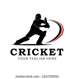 cricket sport vector logo template